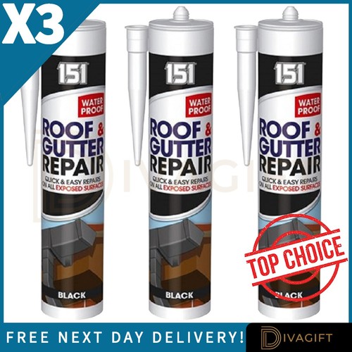Black roof gutter sealant - black,