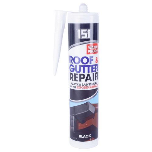 Black roof gutter sealant - roof,