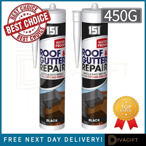 Black roof gutter sealant - 2,