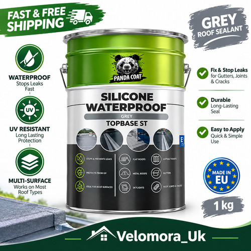 Waterproof grey roof - waterproof, sealant